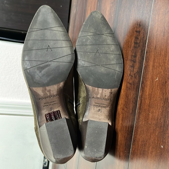 Aquatalia  Italy Women's Franca Boots Suede Leather Waterproof Block Heel sz 9 - Picture 8 of 12
